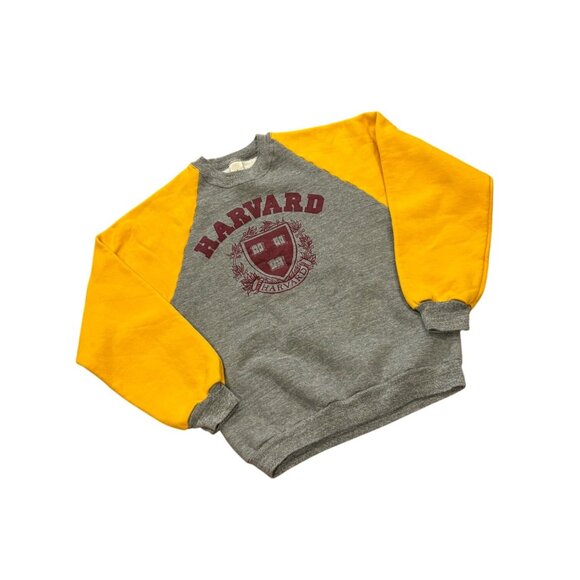 Vintage 80's Harvard University Raglan Sweatshirt Gray Made in USA Men's Medium - Picture 3 of 7